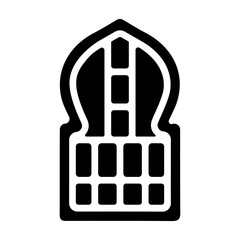 Easy to edit solid icon of holy window 