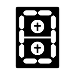 Obraz premium An editable solid icon of chapel window 