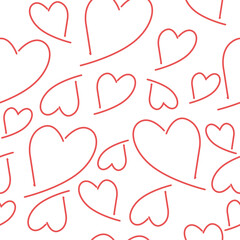 Seamless pattern with heart for the Happy Valentine's Day.