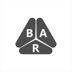 BAR letter logo design on white background. Creative  modern BAR letter logo design. Vector design.