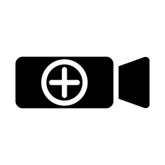add videos solid icon style