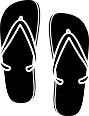 summer flip flops vector illustration