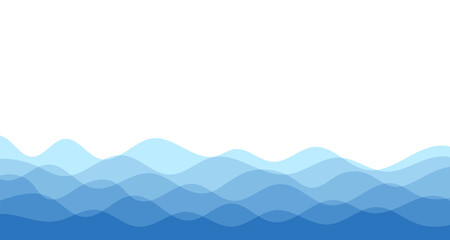 Background vector illustration of blue ocean wave layers