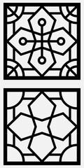 Geometric and simple pattern for background, decoration, panel, for cnc cutting