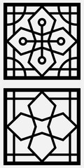 Geometric and simple pattern for background, decoration, panel, for cnc cutting
