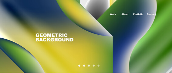 Obraz premium Abstract geometric shapes web design page. Vector Illustration For Wallpaper, Banner, Background, Card, Book Illustration, landing page