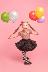 balloons and a child