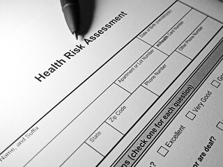 This is an image of health risk assessment form.