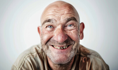 Obraz premium Joyful senior man with a beaming smile