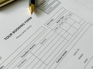 Tour booking form
