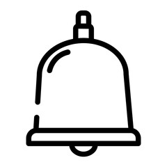 Obraz premium bell on Christmas day cut line style icon