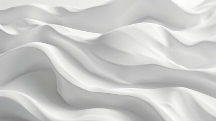 Obraz premium White wave-like forms create a seamless transition into a clean, minimalist background.