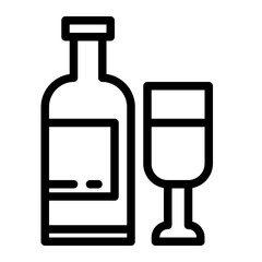  drinks on Christmas Eve line style icon