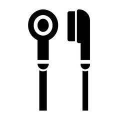 earphone glyph style icon