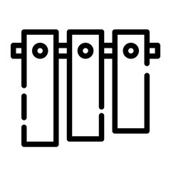 percussion cut line style icon