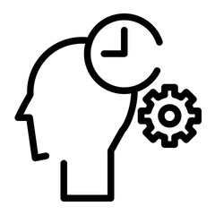 organize your own time cut line style icon