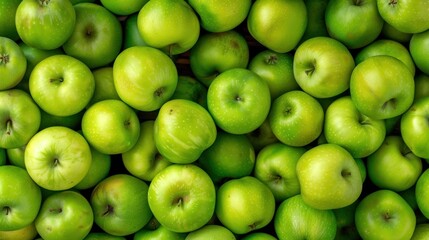 Green Apple Background, pile of green apples
