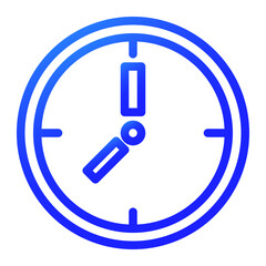 time blue gradient style icon