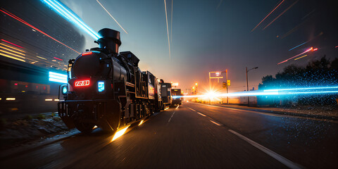 train in motion