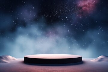 Product podium backdrop astronomy nature nebula.