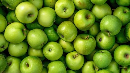 Green Apple Background, pile of green apples