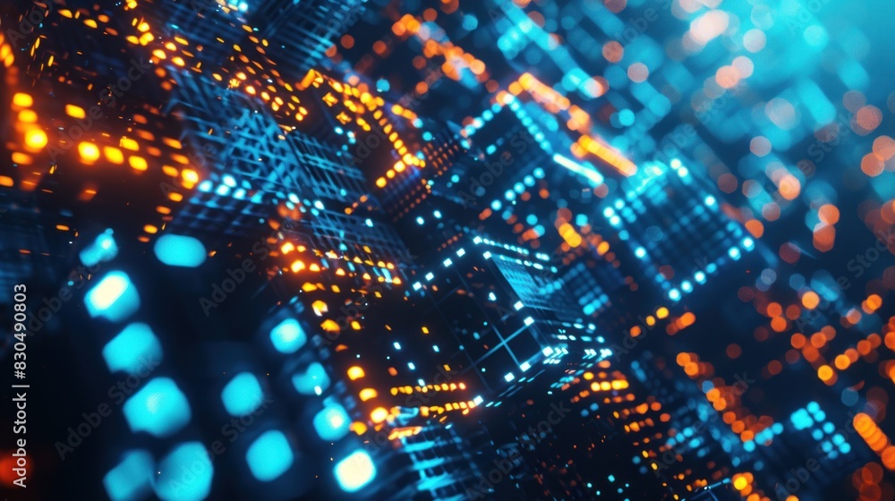 Poster electronic circuit board. technology concept ,microchip cpu processor circuit board.