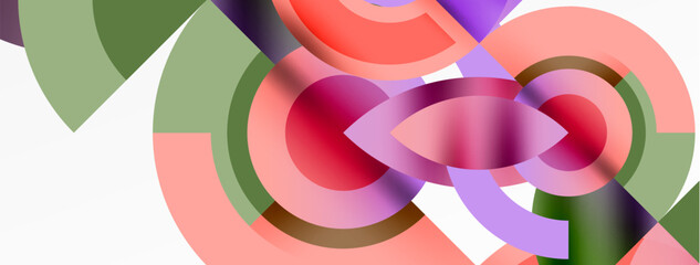Circle geometric abstract vector background