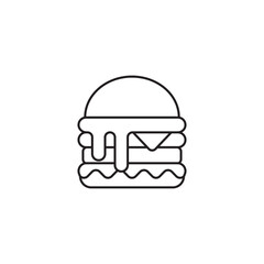Fototapeta premium Cheese Burger icon design with white background stock illustration