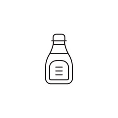 Ketchup icon design with white background stock illustration