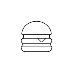 Burger icon design with white background stock illustration