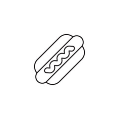 Hot Dog icon design with white background stock illustration