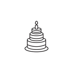 Cake icon design with white background stock illustration