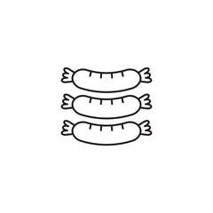 Sausage icon design with white background stock illustration