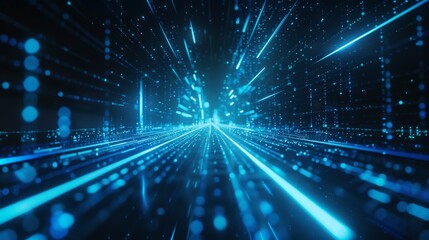 blue abstract technology background of high speed global data transfercomputing.	