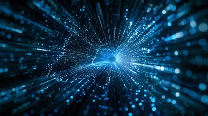 Naklejka premium blue abstract technology background of high speed global data transfercomputing. 