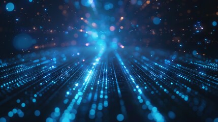 Obraz premium blue abstract technology background of high speed global data transfercomputing. 