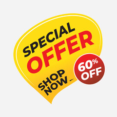 Special Offer Banner badge offer label up to 30% 40% 50% 60% 70% popup bubble offer baloon sale badge vector for print and web