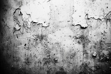 Fototapeta premium Dirty Wall Background. Retro Style Black and White Wallpaper