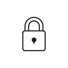 Lock icon design with white background stock illustration