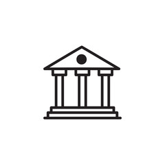 Bank icon design with white background stock illustration