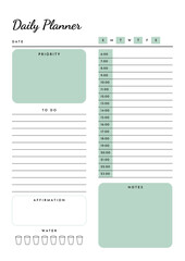 daily planner, today planner, daily activities vector