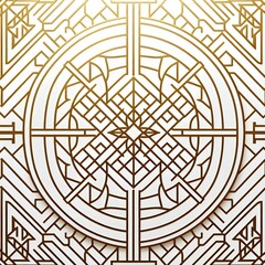 Naklejka premium Pattern with circles and lines