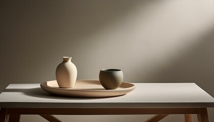 white ceramic jug on table Subtle brushstrokes on a minimalist canvas still life background saucer, cups, porcelain, cafe, hot, food, morning, 