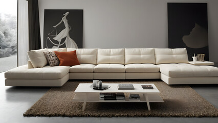 Modern couch design, modern sofa design, fancy couch, fancy sofa, ai generated