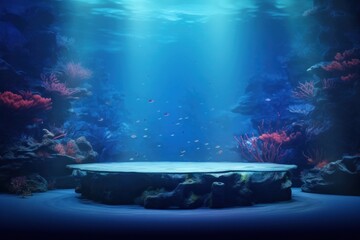 Underwater background aquarium nature ocean.
