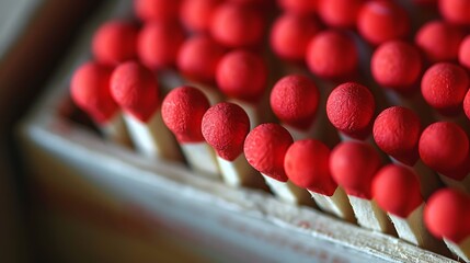 Fire box of matches with red color