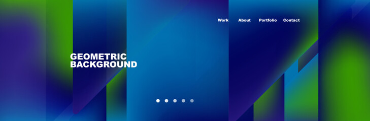 Obraz premium Colorful fluid gradient triangles and squares web site template. Vector Illustration For Wallpaper, Banner, Background, Card, Book Illustration, landing page