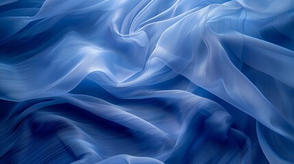 Obraz premium A close-up of blue fabric with extensive light blue overlays, top and bottom