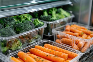 Organized refrigerator with fresh produce