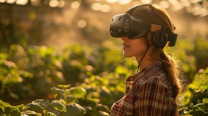 Illuminate the intersection of virtual reality and agriculture, where farmers step into immersive worlds to cultivate tomorrow's crops.
